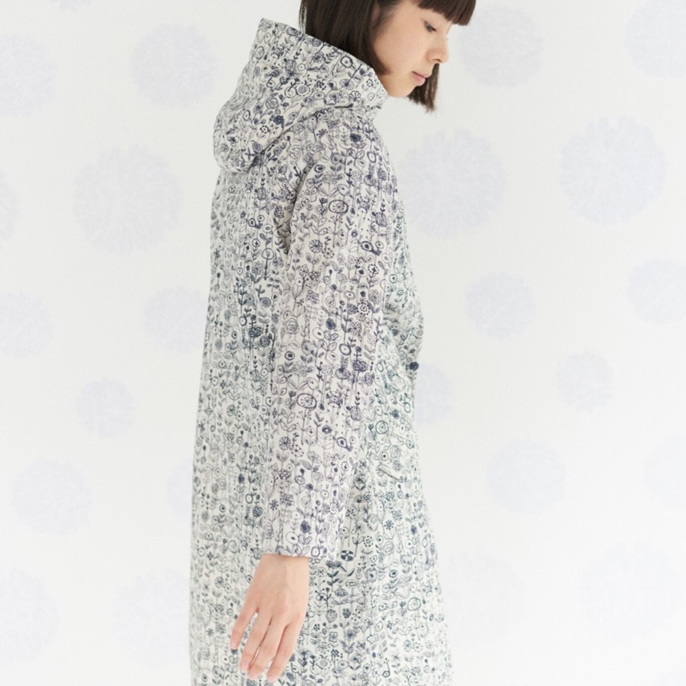 Mina Perhonen Raincoat Letter of Flower print NWT